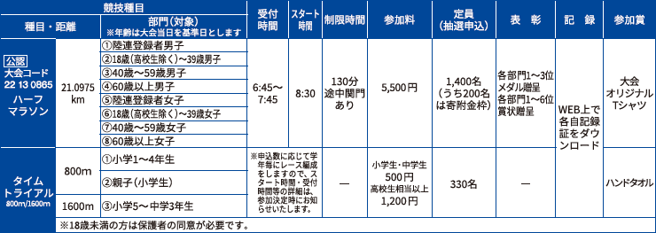 概要表
