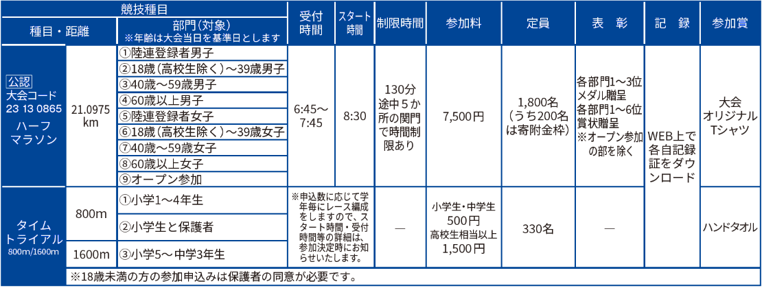 概要表